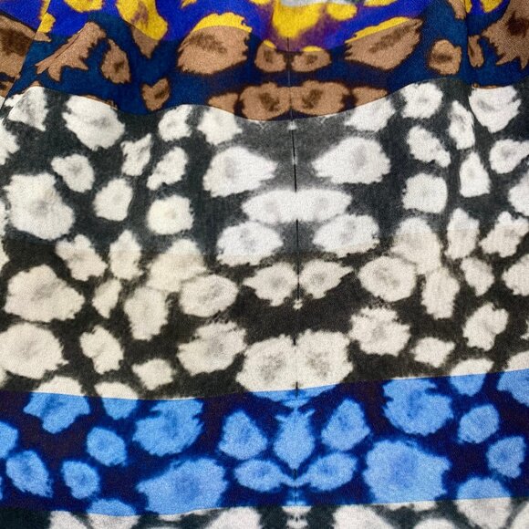 Clover Canyon Blue Yellow Abstract Print Silk Shorts | Size S - Picture 6 of 8